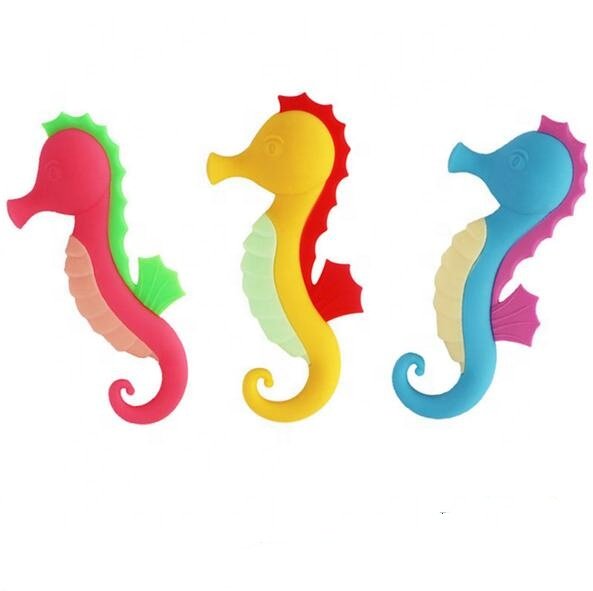 Newest Design Baby Teething Toys, Soft Bpa Free Baby Teether, Food Grade Silicone Teether Sea Horse